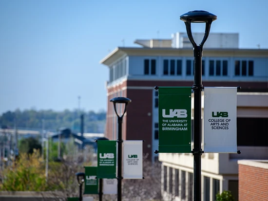 UAB sign on light pole